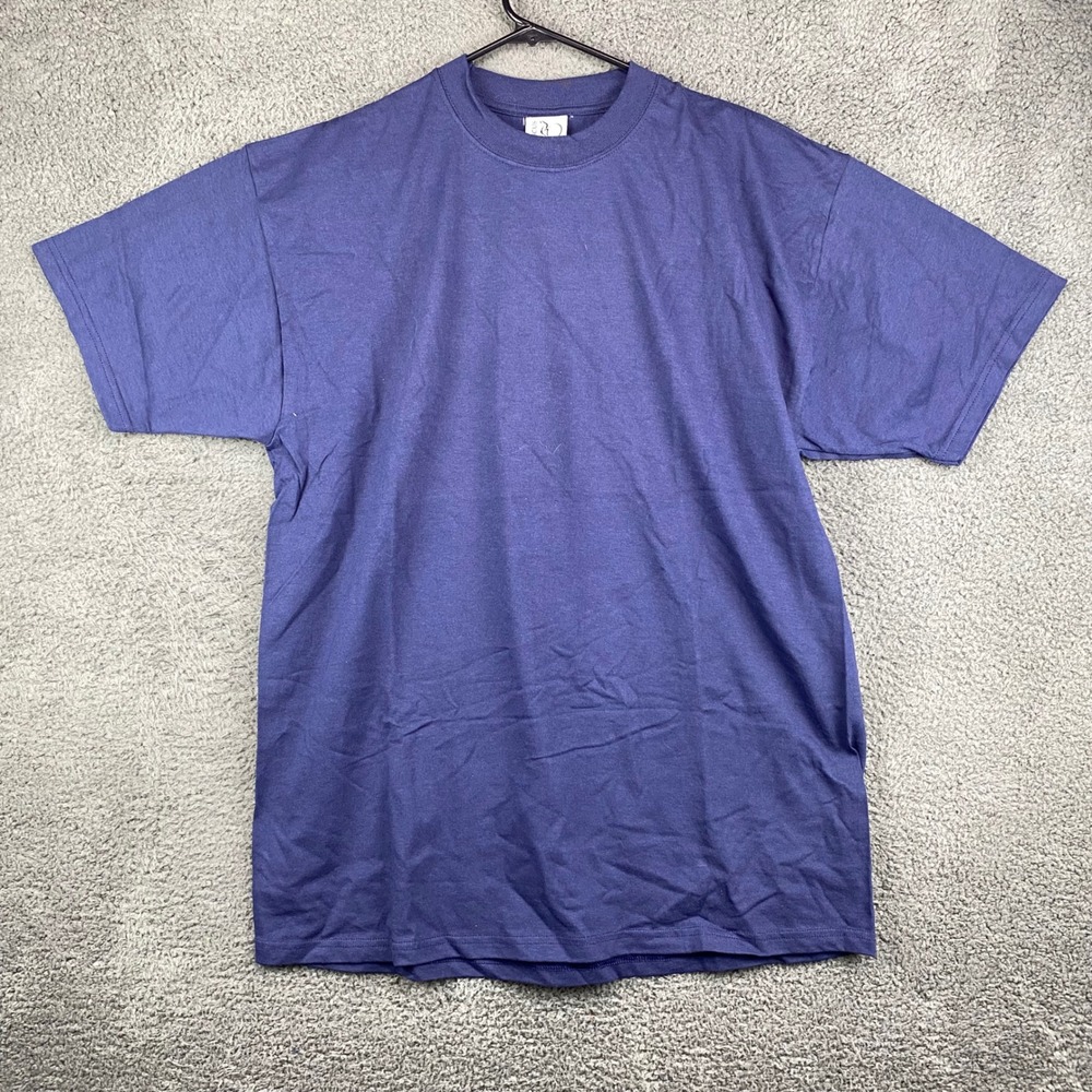Discus XL Extra Large Blue T-Shirt Mens Short Sleeve Crew Neck Casual Top‎